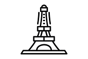 Eiffel Tower Line Icon, an Icon by Pexelpy (Thumbnail 2 of 2)