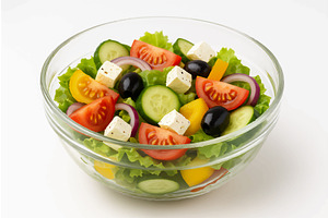 Greek Style Salad with Feta and, a Food Illustration by AlexArt