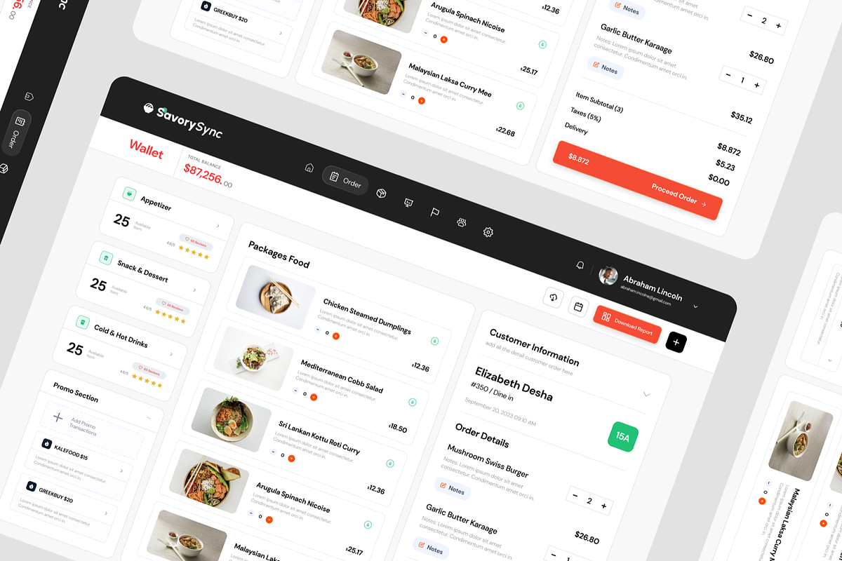 Restaurant Admin Dashboard, a Websites & App Template by SquidPixey (Photo 3 of 5)
