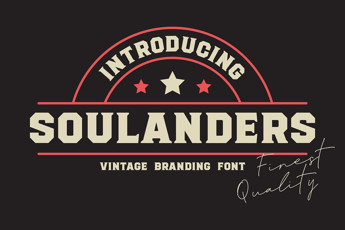 Soulanders – Vintage Bold Fonts, a Serif Font by Konstantine Studio (Photo 1 of 3)