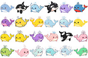 Cute Whale Clipart, an Animal Illustration by Forhadx5 (Thumbnail 6 of 7)