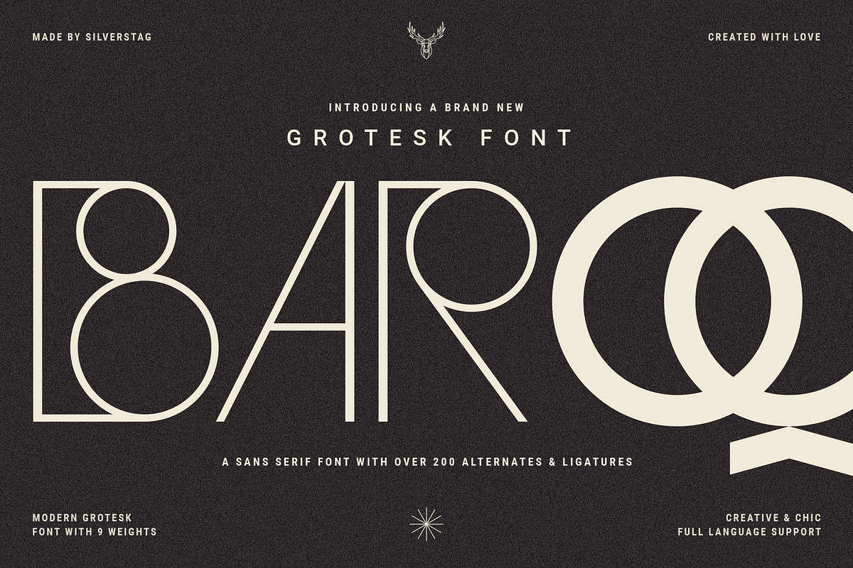 Baroque Grotesk - Ligature Rich Font, a Sans Serif Font by SilverStag Type Foundry (Photo 1 of 20)