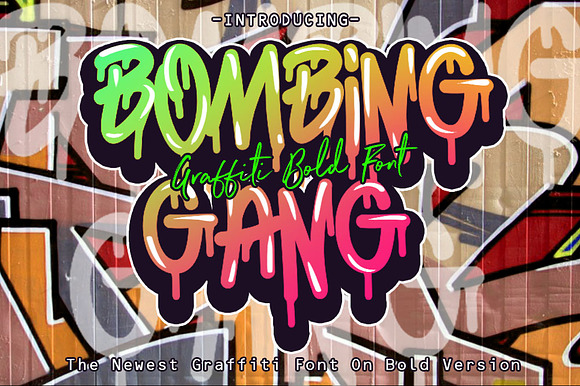 BOMBING GANG GRAFFITI BOLD FONT preview 6