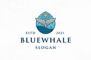 Blue Whale Colorful Logo Template, a Branding & Logo Template by vectorwithin (Thumbnail 1 of 3)