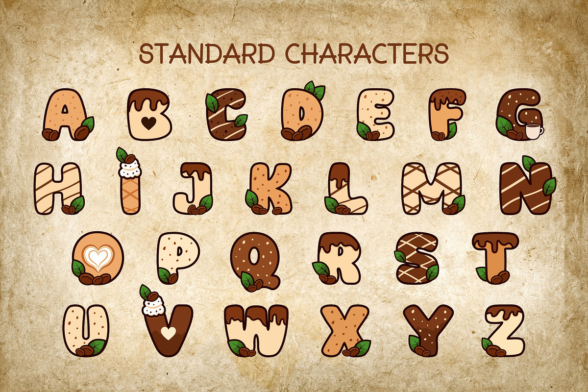 Coffee Bean - Color Font, a Sans Serif Font by Adalin Shop (Photo 2 of 3)