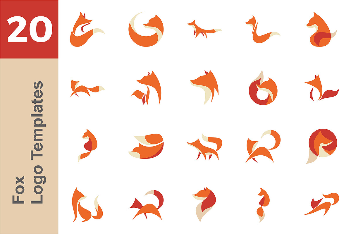 20 Logo Fox Template Bundle, a Branding & Logo Template by Acongraphic (Photo 1 of 21)