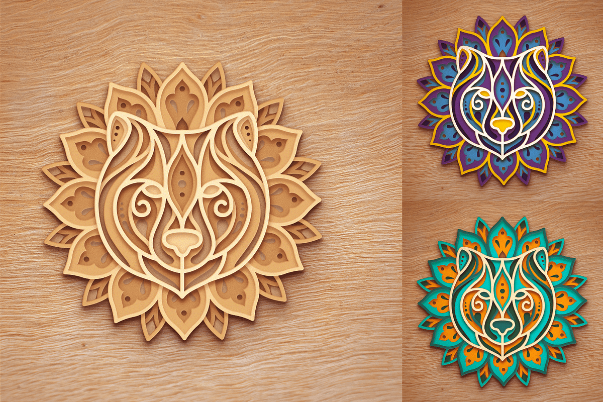 10 Animal Mandalas Set - Laser cut, an Object Graphic by Arshad Ali (Photo 16 of 22)