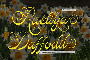 Rastiya Daffodil Handwritten Script, a Script Font by gracetype_studio
