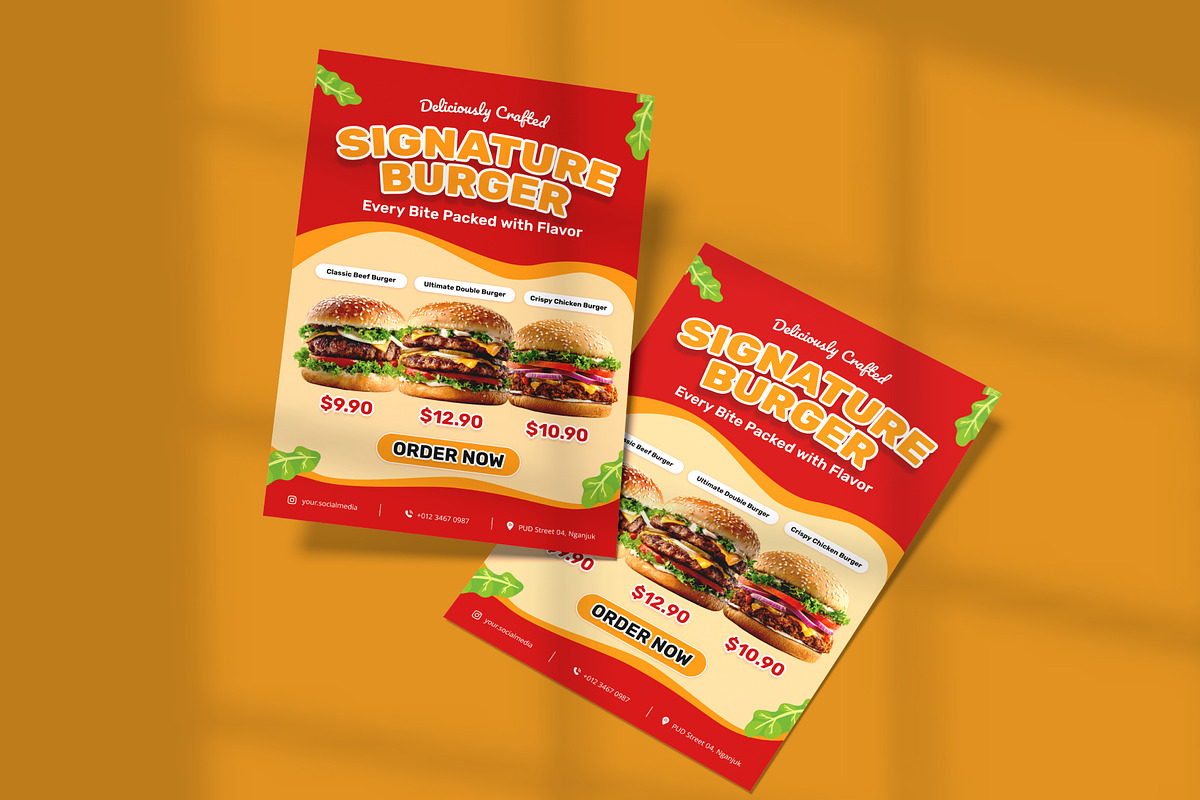 Restaurant Food Menu Flyer Template, a Flyer Template by Antstheme (Photo 2 of 2)