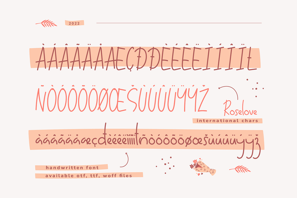 Roselove Playful Handwritten Font, a Handwritten Font by infernostudio3 (Photo 10 of 11)
