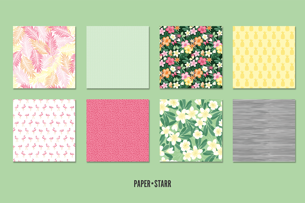 Summer Tropical Digital Bundle, a Pattern Graphic by Paper Starr Studio (Photo 8 of 8)