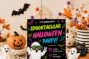 Neon Halloween Party Invitation, an Invitation Template by Arslan (Thumbnail 4 of 5)