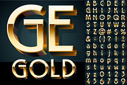 Golden vector 3D alphabet., an Object Graphic by popskraft (Thumbnail 1 of 3)