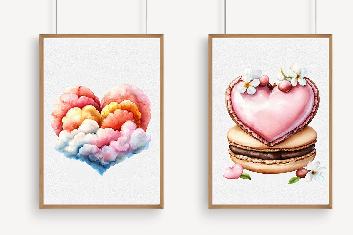 Watercolor Romance Clipart Bundle, an Illustration by Libby Wishes (Photo 3 of 7)