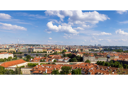 Czechia, Panoramic view of Prague, an Architecture Photo by Web Engine Design
