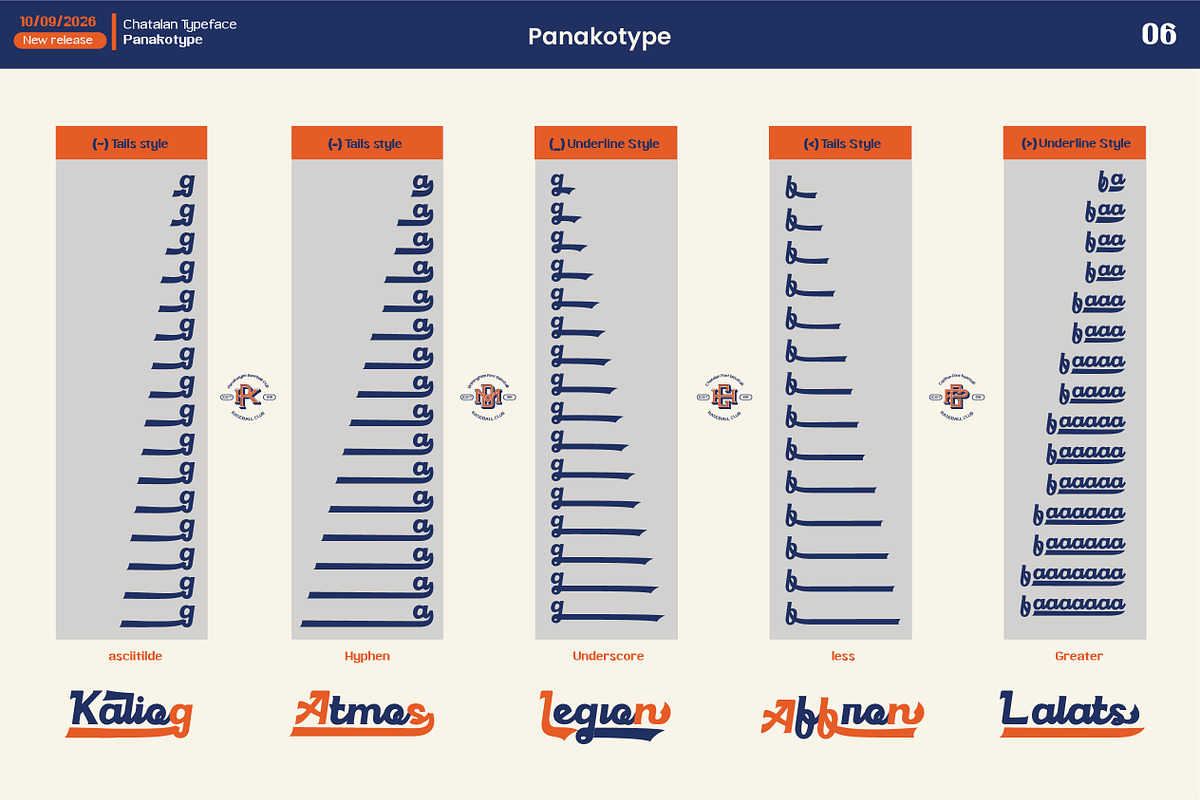 Bassball & Varsity fonts, a Script Font by panakota studio (Photo 10 of 18)
