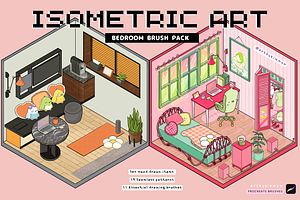 Procreate Isometric Room Brush Pack