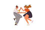 Dancing people. Dancers set, posters, a Person Illustration by PaperTrident (Thumbnail 5 of 12)