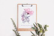 Watercolor Transparent Florals set, a Background Graphic by Akvarelldesign (Thumbnail 3 of 3)