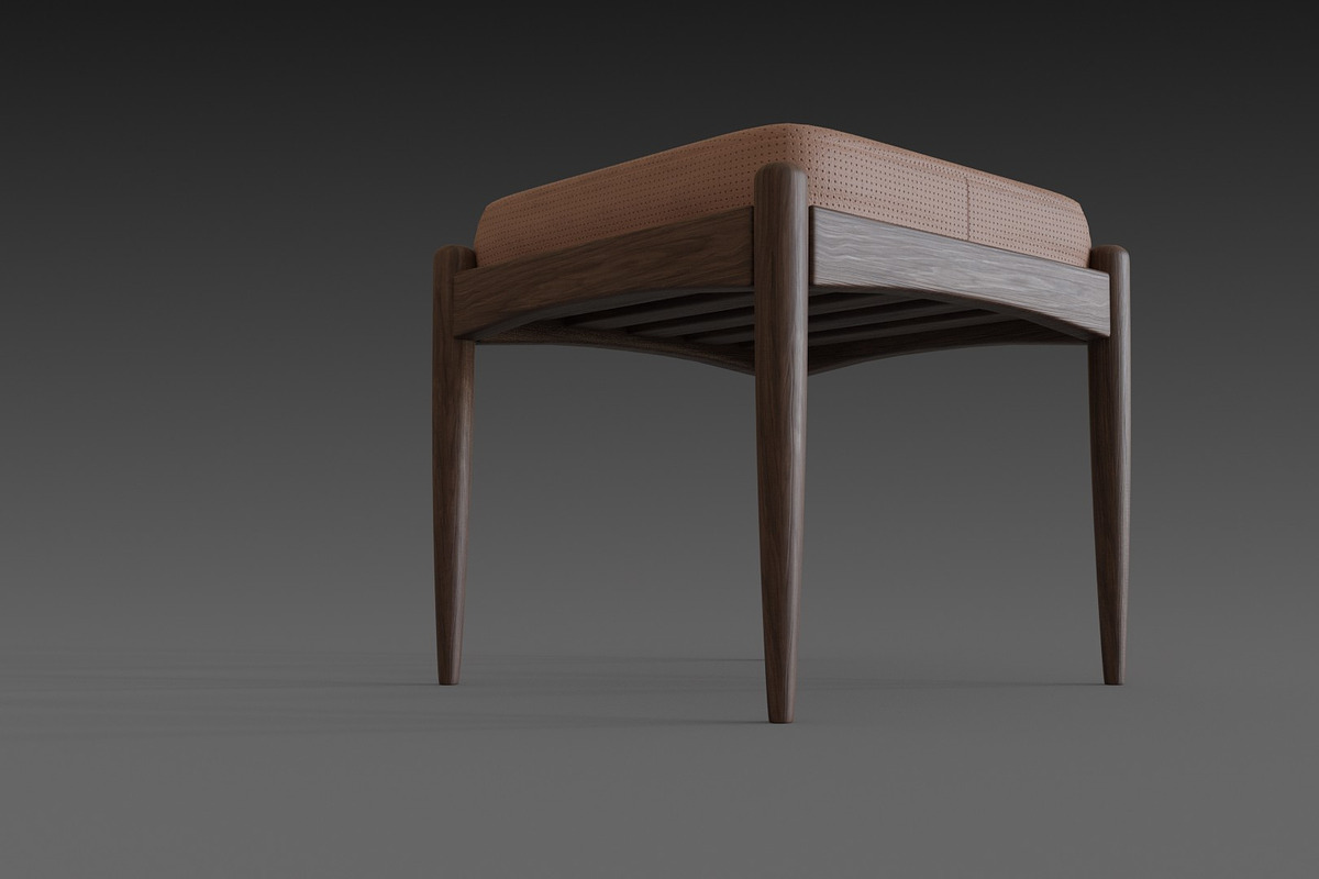 Chair with brown leather pillow, a Furniture 3D Model by NojskaAksjon (Photo 12 of 20)