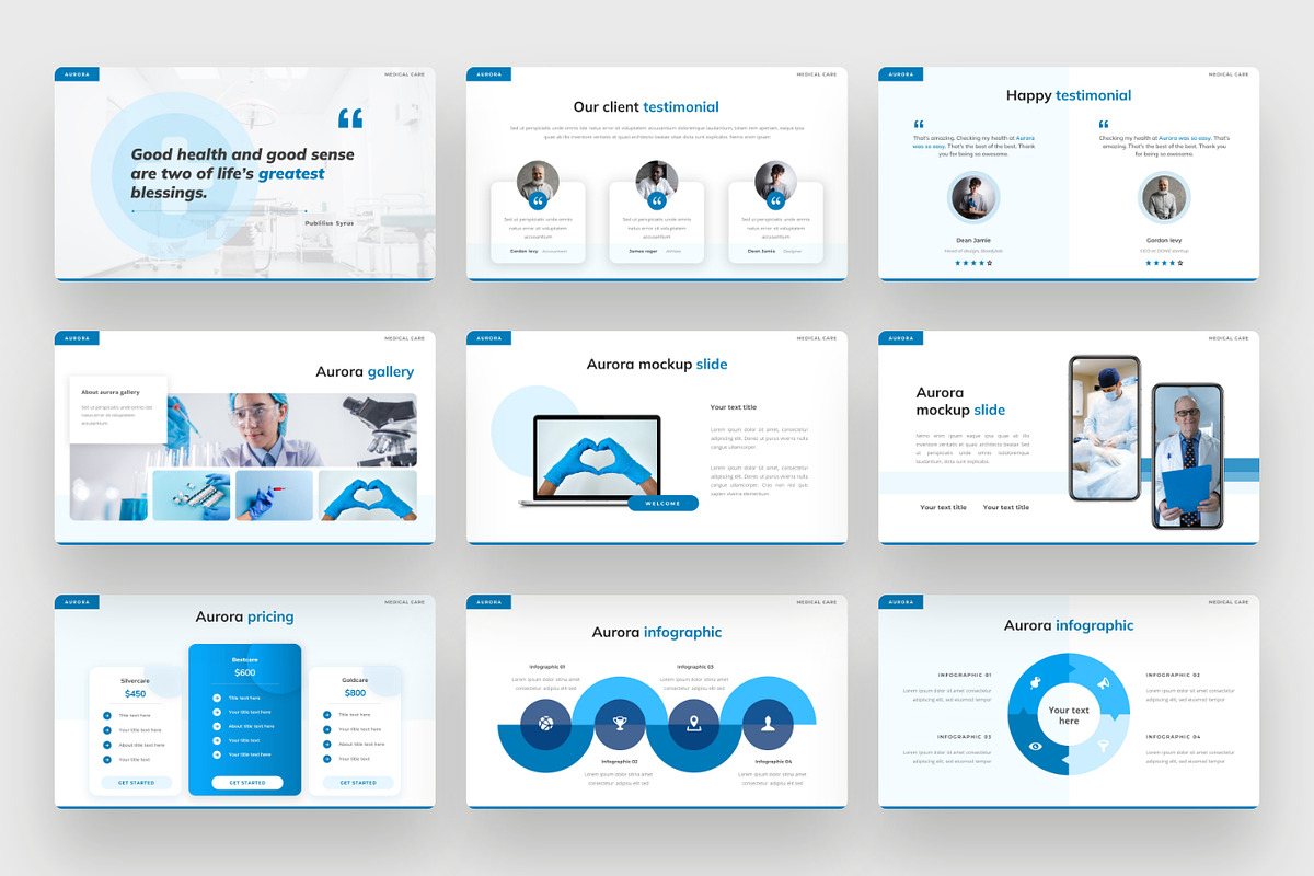 Aurora - Medical PowerPoint template, a Presentation Template by BeadyLab (Photo 5 of 6)