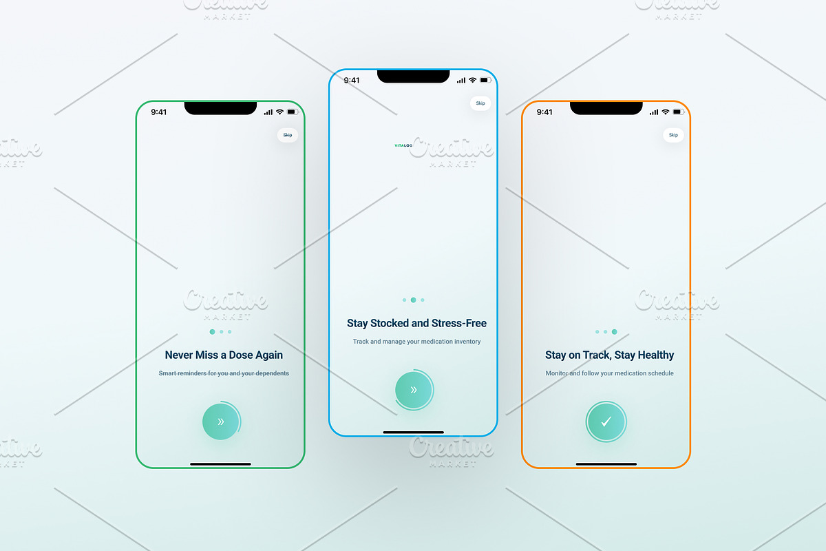Medicine Reminder App Onboarding, an App Template by DesignBox (Photo 2 of 3)