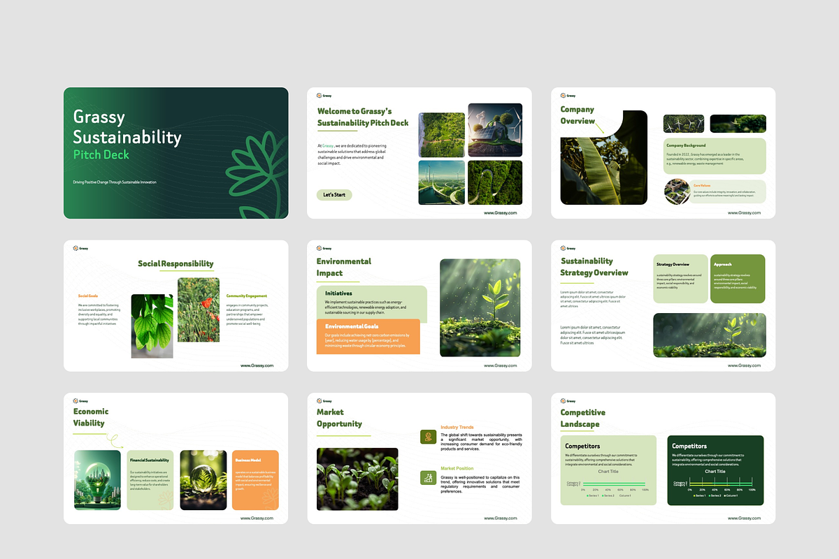 Grassy-Sustainability Pitch Deck PPT, a Presentation Template by Premast (Photo 3 of 5)
