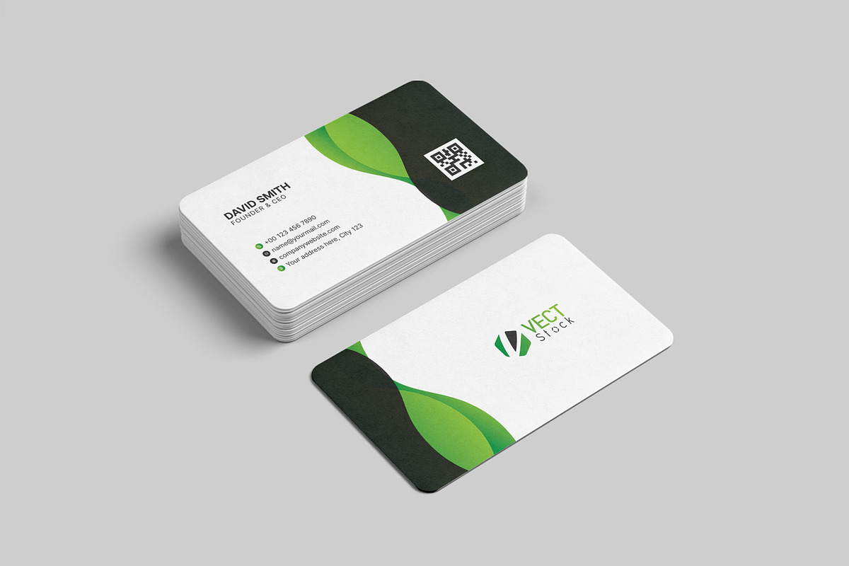 Creative and Modern Business Card, a Business Card Template by VectStock (Photo 4 of 6)