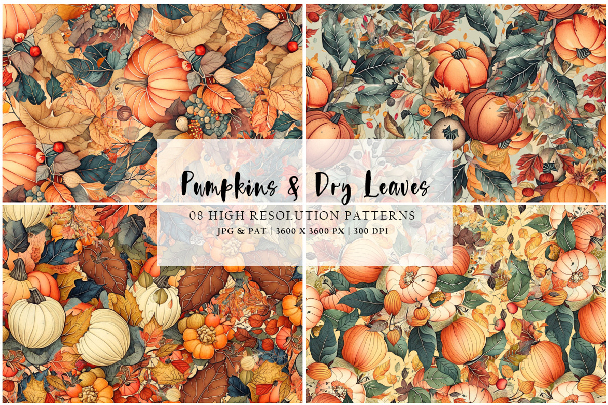 Pumpkins and Dry Leaves, an Object Graphic by Digital Art Creations (Photo 4 of 8)