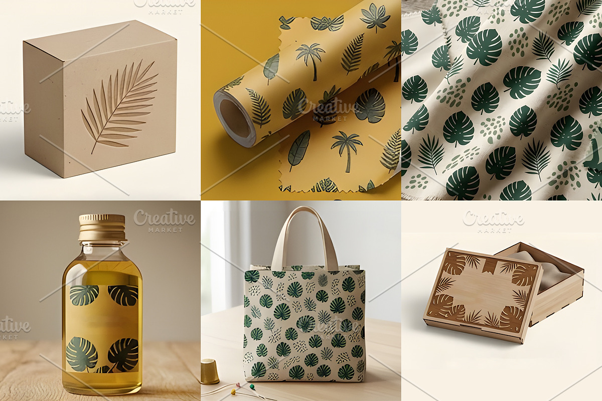 Exotic Tropical Leaf Silhouettes, an Object Graphic by Designgrove (Photo 3 of 4)