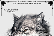 Forest & Wolves tattoo flash bundle, a Brush Add-On by ProcreateInk (Thumbnail 6 of 10)