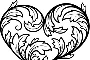 Decorative Heart Silhouette Bundle, an Illustration by Designs_River (Thumbnail 16 of 45)