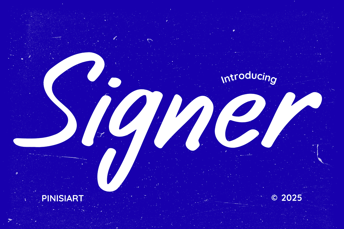 Signer, a Script Font by Pinisi ART (Photo 1 of 10)