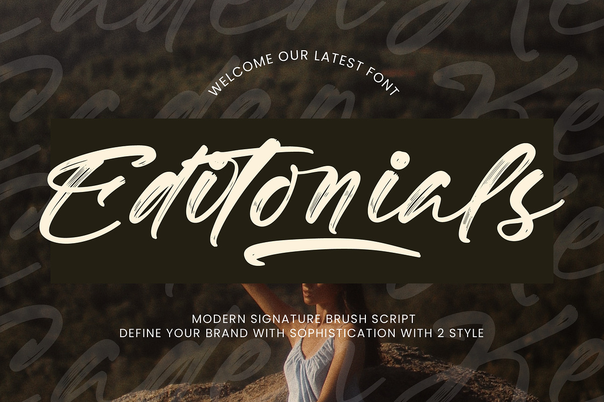 Editonials Modern Signature Brush, a Script Font by operatype.co (Photo 1 of 8)