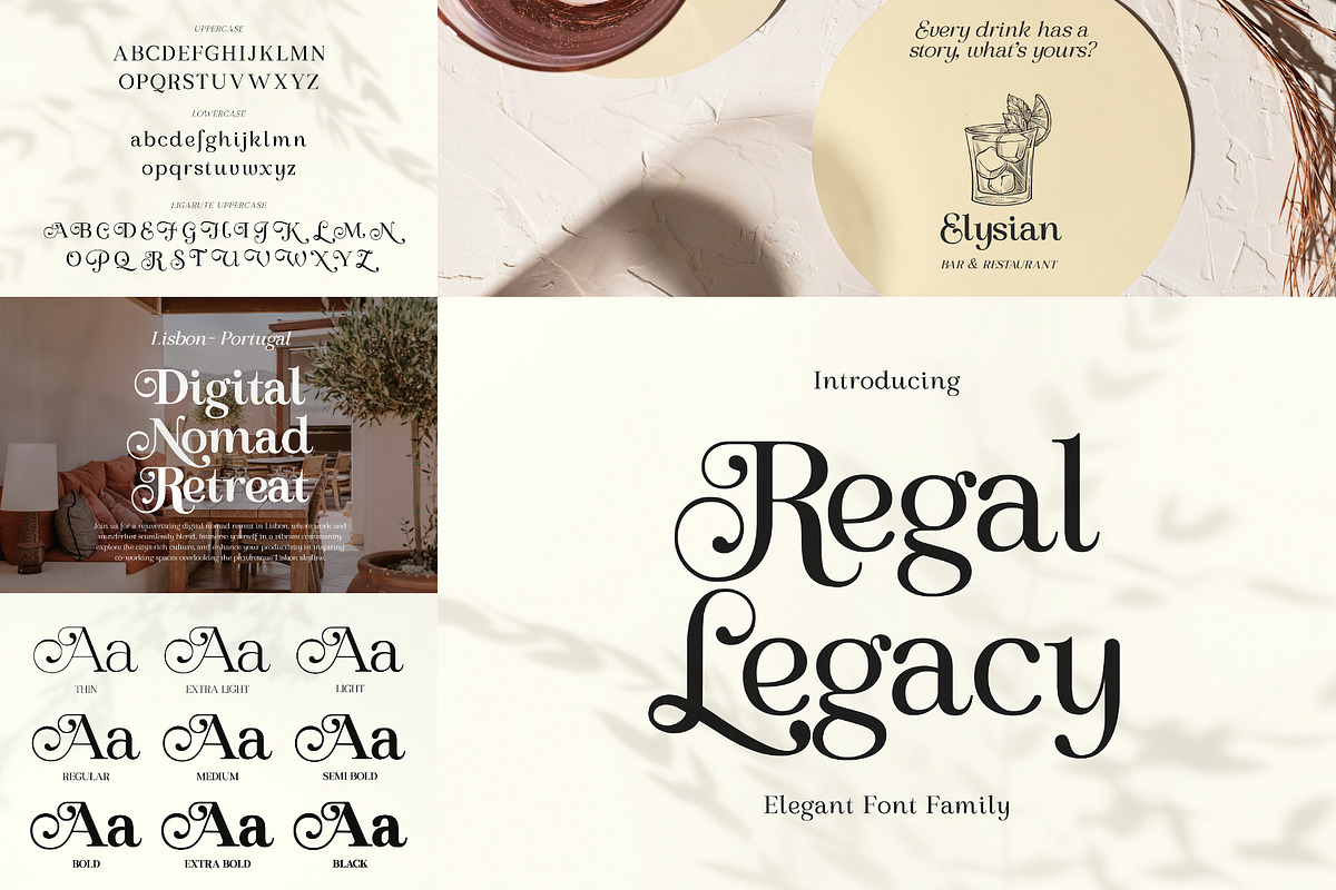 Old Money Aesthetic Font Bundle, a Serif Font by HipFonts (Photo 3 of 10)