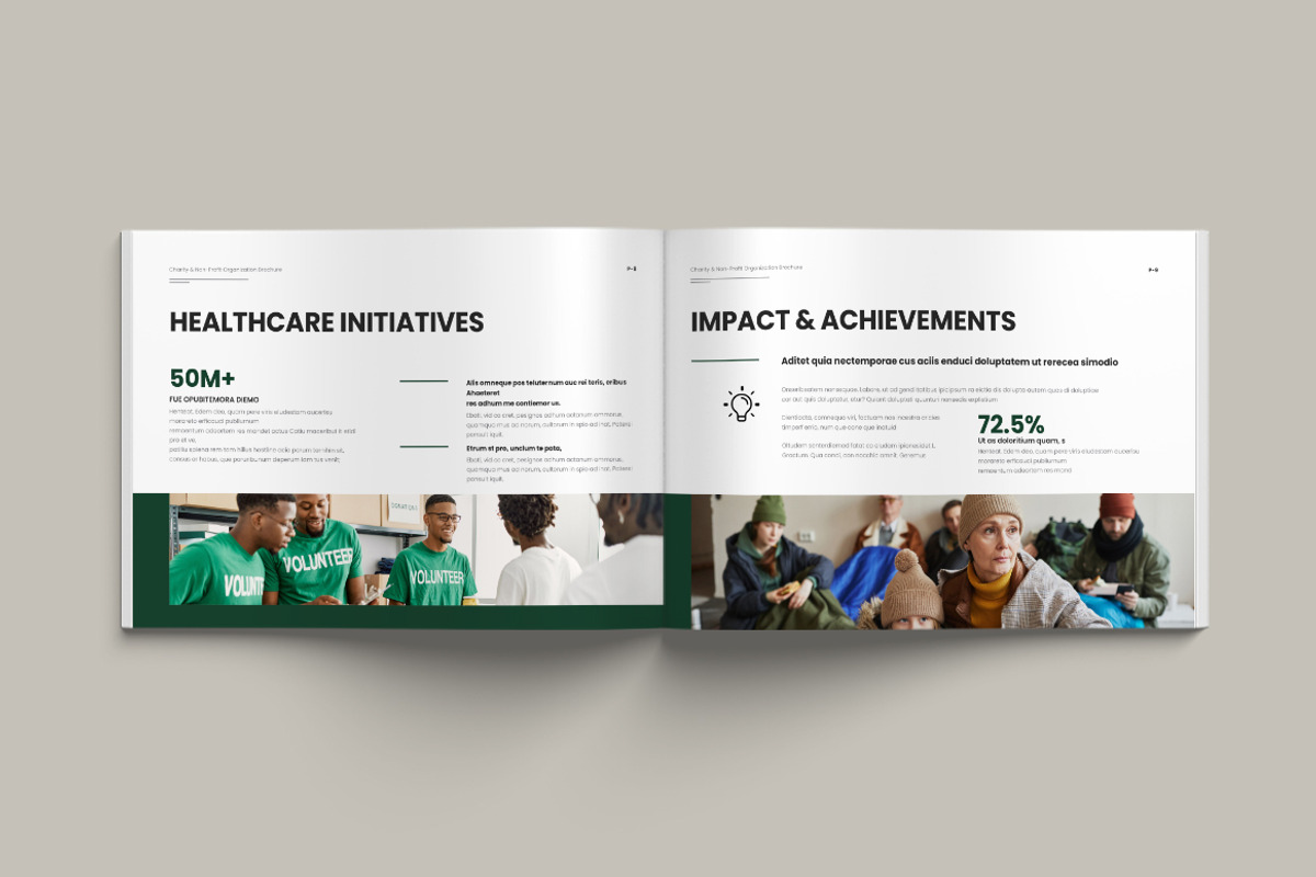 Nonprofit Charity Brochure Landscape, a Brochure Template by Pixelpick (Photo 5 of 9)