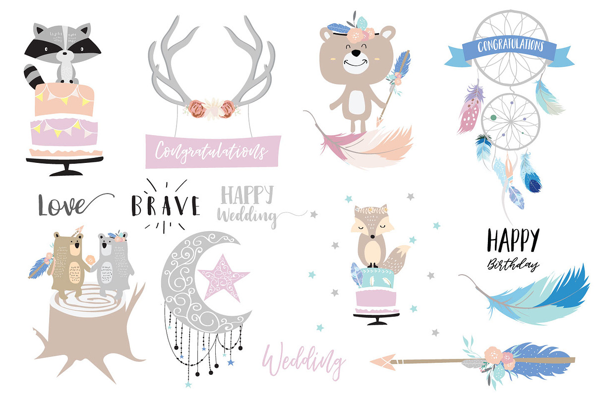 12 cute lovely design boho cards6#, a Card Template by Piixypeach (Photo 3 of 3)