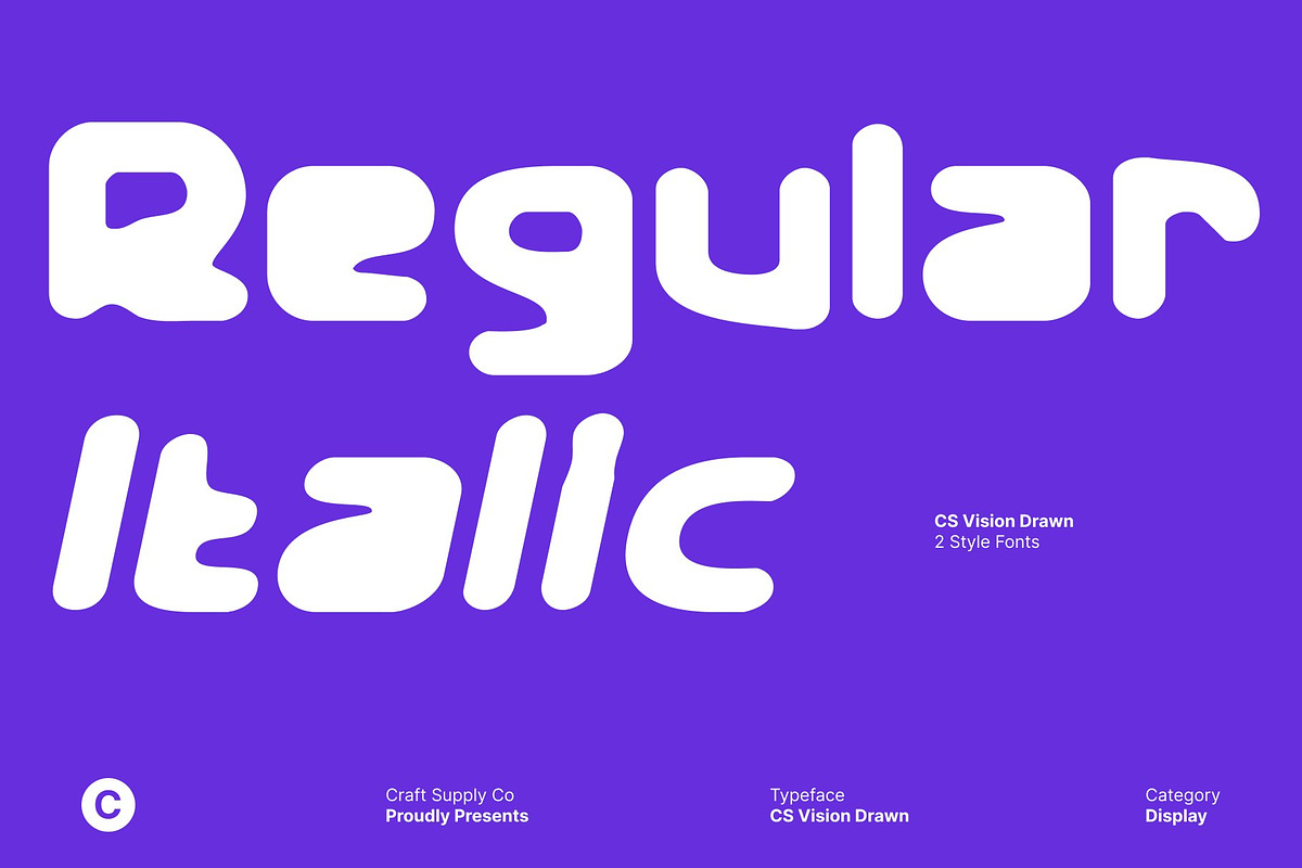 CS Vision Drawn, a Sans Serif Font by Craft Supply Co. (Photo 2 of 8)