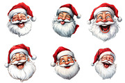 cozy santa claus face clipart, an Illustration by CreationArt (Thumbnail 3 of 4)