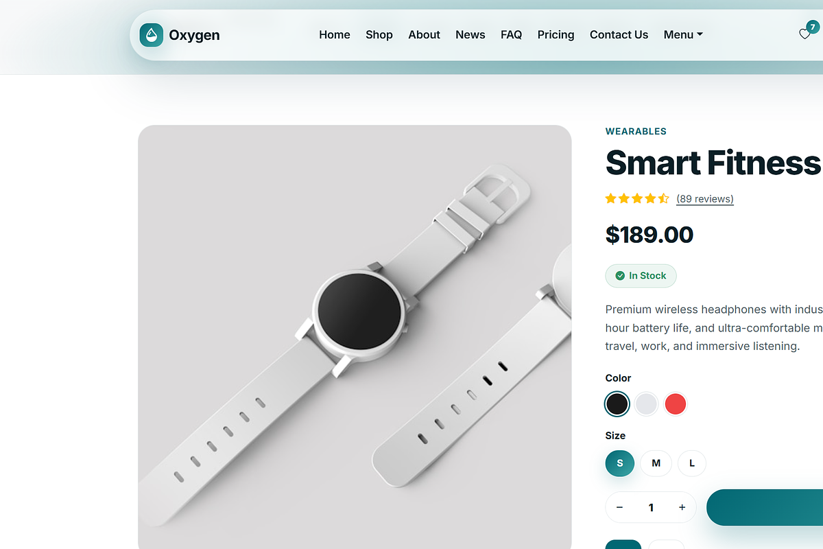 Oxygen Aura Bootstrap 5 Template, a Bootstrap Template by GeorgeMichel (Photo 10 of 11)