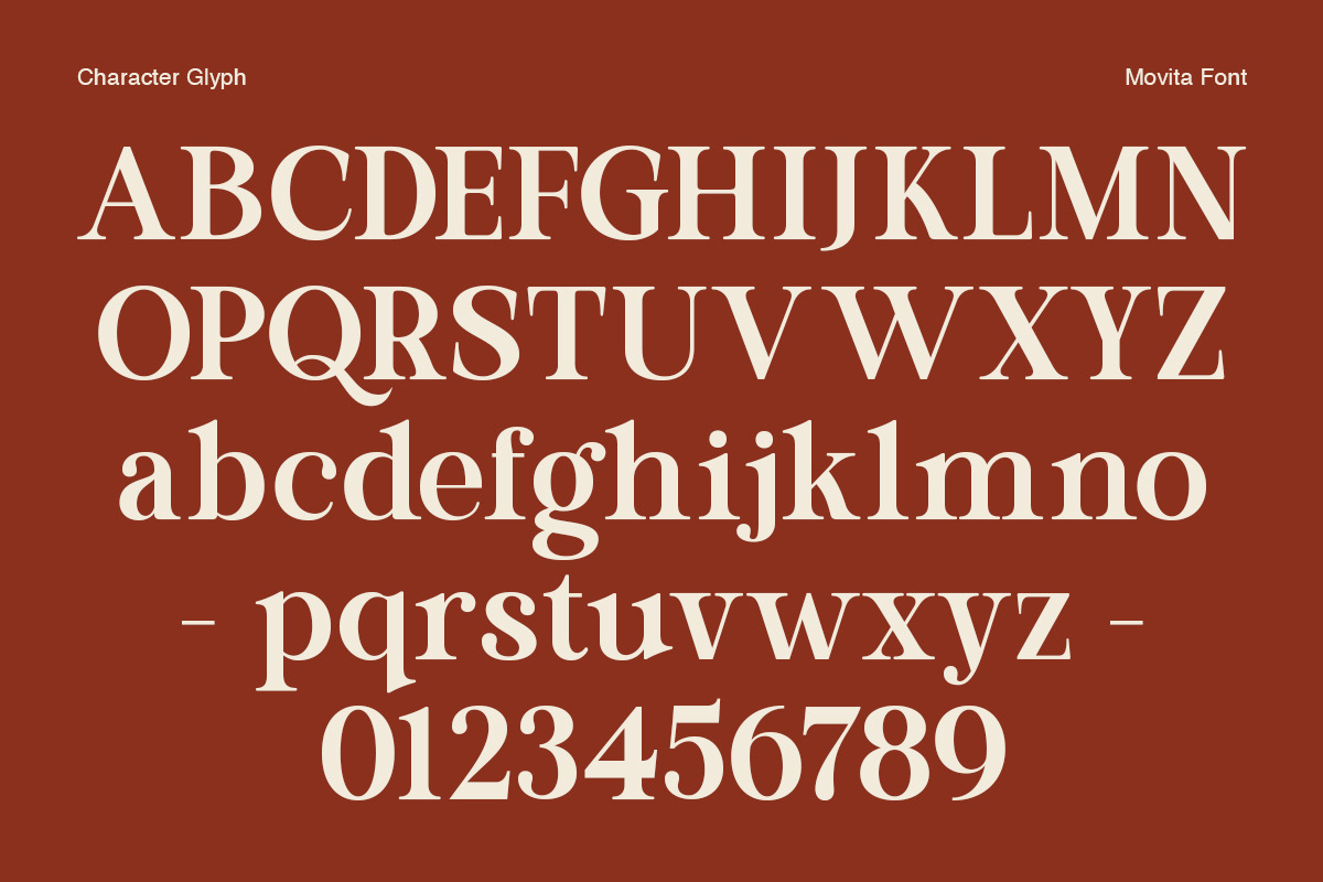 Movita Stylish Font Typeface, a Serif Font by OV Type (Photo 2 of 10)