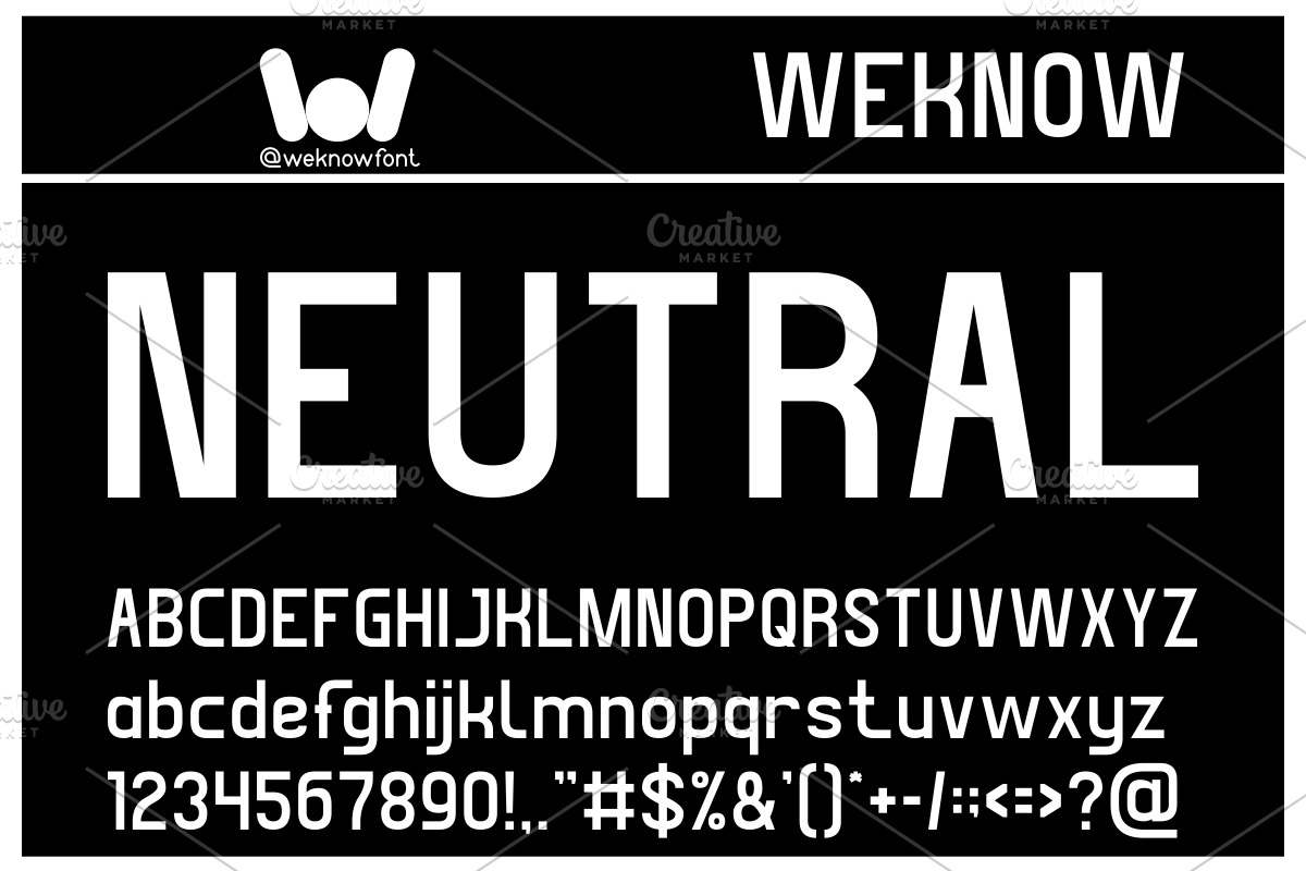 Neutral font, a Sans Serif Font by weknow (Photo 1 of 8)