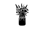 Wildflower Mason Jar SVG Bundle, an Illustration by Designs_River (Thumbnail 13 of 31)