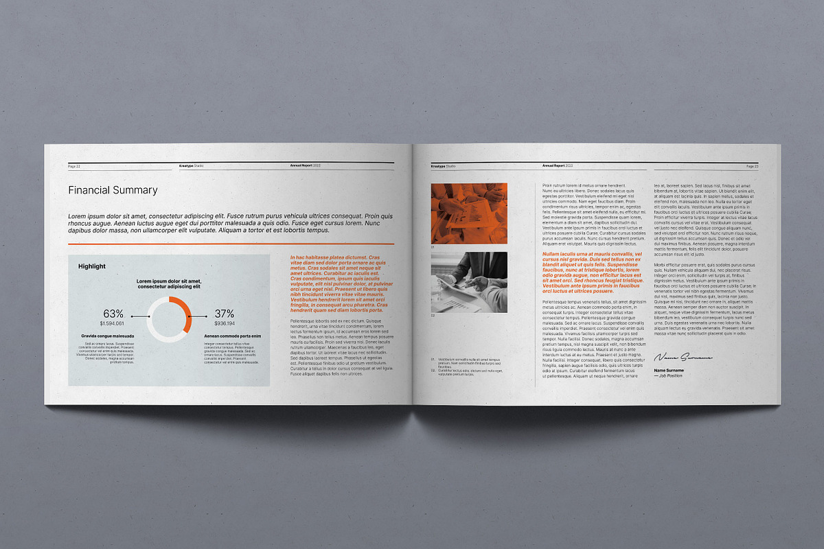 Kreatype Annual Report, a Brochure Template by Kreatype Studio (Photo 12 of 17)