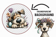Whimsical Easter Dogs Clipart, an Illustration by Libby Wishes (Thumbnail 3 of 6)