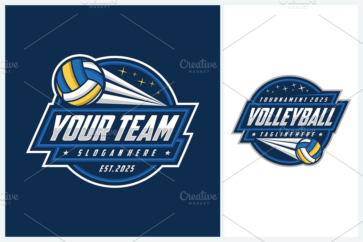 Volleyball logo design vector sport, a Branding & Logo Template by jundio studio