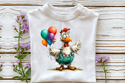 Whimsical Patriotic Chicken Clipart, an Illustration by OK Design (Thumbnail 6 of 6)