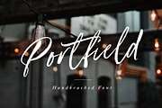 Portfield Handbrushed Font, a Script Font by Sam Parrett (Thumbnail 1 of 7)