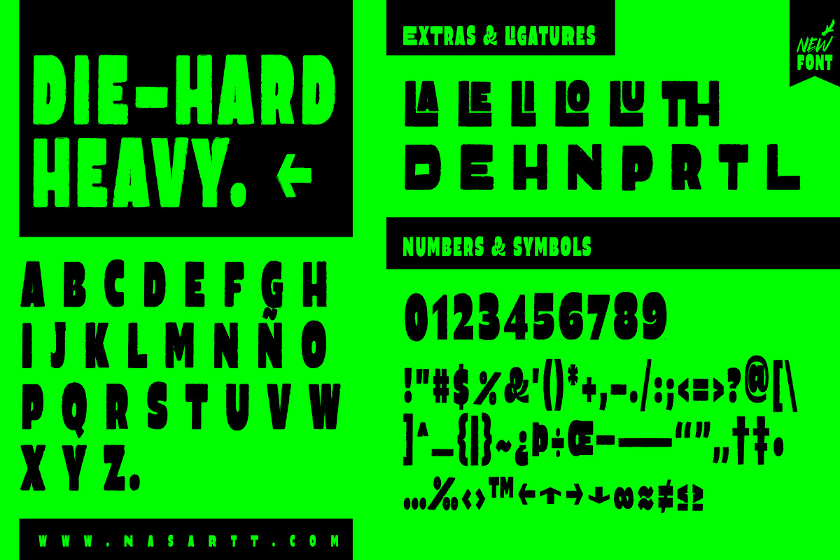 DIE-HARD - FONT DUO, a Handwritten Font by NasArt© (Photo 7 of 11)