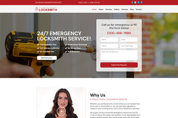 Locksmith WordPress Theme For Locksmith & Security Professionals preview 7